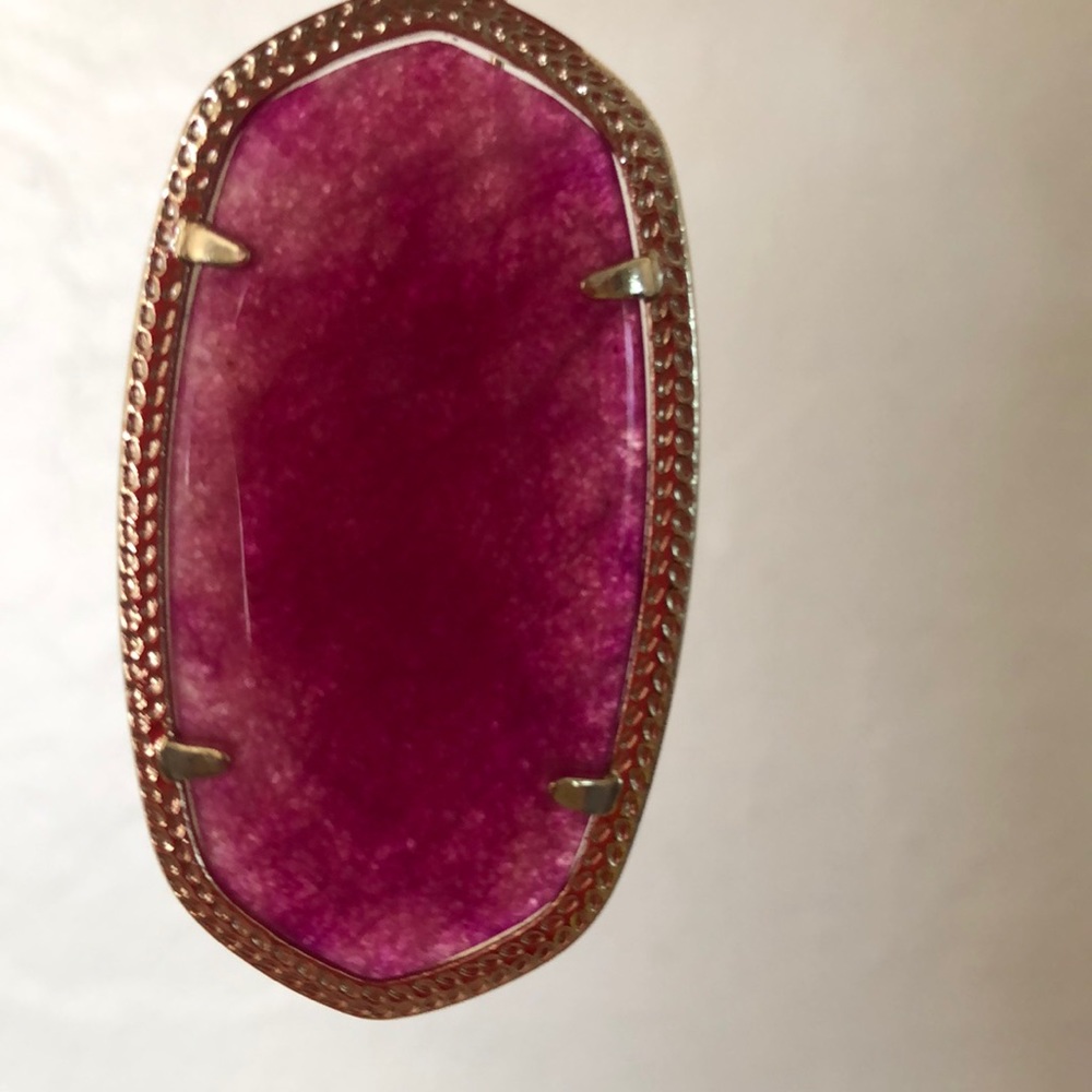 Kendra Scott Deep Berry Stone + Gold Earrings